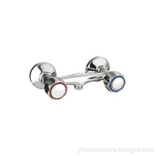 Round Two Handle 1/4 Turn Wall Mounted Bath Taps , wall mou